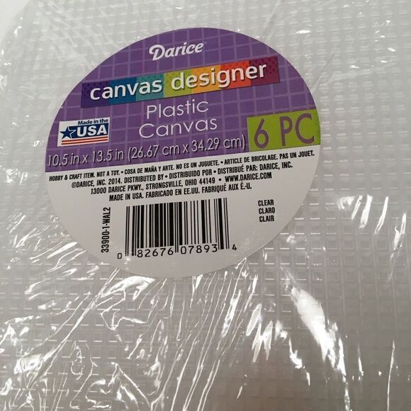 NIP Darice clear plastic craft canvases(2)6 packs - Picture 2 of 3